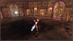 Go further and you'll jump down to the ground next to some houses - Knothole Islands Huge Heat - The story - Fable II: Knothole Island - Game Guide and Walkthrough