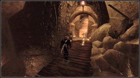 Go up the wooden stairs - Knothole Islands Huge Heat - The story - Fable II: Knothole Island - Game Guide and Walkthrough