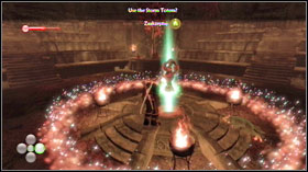 Another switch on the floor will open the door before you - Knothole Islands Huge Heat - The story - Fable II: Knothole Island - Game Guide and Walkthrough