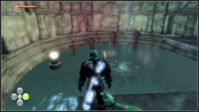 Hit the blue sphere and then shoot it - it will turn yellow - Knothole Island Drowning - The story - Fable II: Knothole Island - Game Guide and Walkthrough