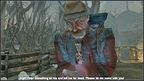 Very soon after talking to the traders, you will meet a wounded man that asks you to let him join your party and venture together - Trader Escort | Golden Quests - Golden Quests - Fable: The Lost Chapters Game Guide