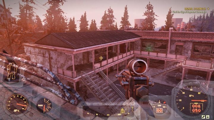 You dont need to enter the building, youll find the schematic outside - Signal Strength - Fallout 76 Walkthrough - Main missions - Fallout 76 Guide