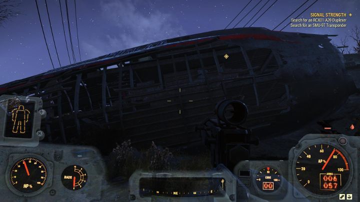 Youll find SMU-97 Transponder in the plane wreck in 98 NAR Regional - Signal Strength - Fallout 76 Walkthrough - Main missions - Fallout 76 Guide