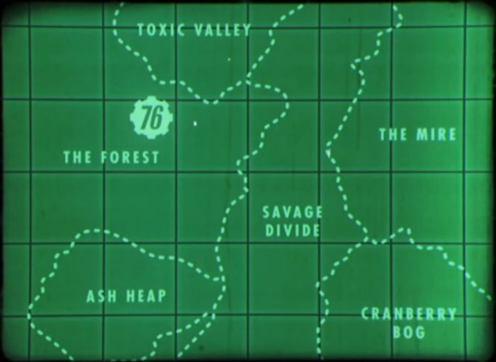 Map of Fallout 76 - Fallout 76 Guide - gamepressure.com