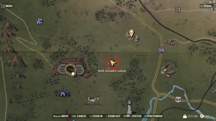 North Kanawha Lookout is near Vault 76 - Interesting locations worth checking out in Fallout 76 - Gameplay basics - Fallout 76 Guide