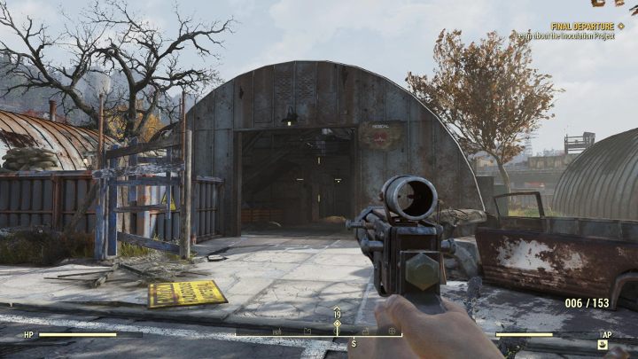 Enter that hangar and go upstairs. - Final Departure - Fallout 76 Walkthrough - Main missions - Fallout 76 Guide