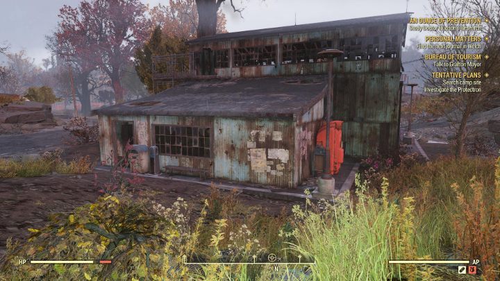 In this building, you will find the Power Armor. - How to get Power Armor in Fallout 76? - FAQ - Fallout 76 Guide