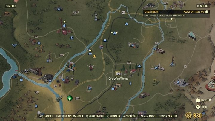The Overseers house will be marked on the map. - Fallout 76 Wastelanders: The New Arrivals walkthrough - Walkthrough - Fallout 76 Guide