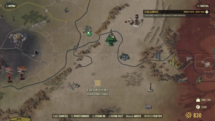 A search area will be marked on the map. - Fallout 76 Wastelanders: Here to Stay walkthrough - Walkthrough - Fallout 76 Guide