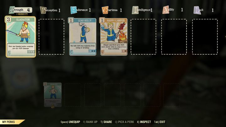 For a profit card to work, you must assign it in the Perks Menu. - How perks work and how to get them in Fallout 76? - FAQ - Fallout 76 Guide