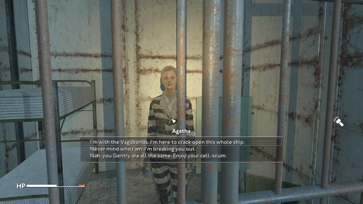 To free the remaining prisoners, you must go down to the middle deck again and find Agatha, a prisoner locked in one of the cells in the side cabins - Fallout London: How to free prisoners on HMS Dredge? - Fallout: London: Quests - Fallout London Guide
