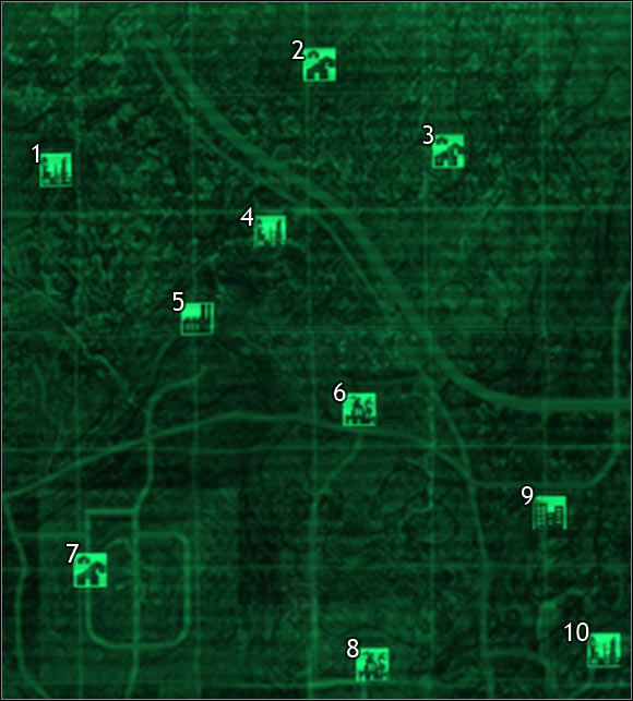 Fallout 3: Sector 1, sector 2, maps of the world