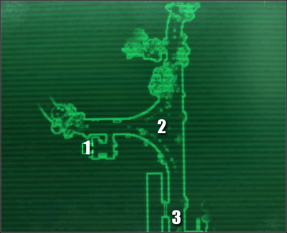 Map legend: 1 - entrance to the Presidential Metro - Main quests - QUEST 3: Who Dares Wins - part 2 - Main quests - Fallout 3: Broken Steel - Game Guide and Walkthrough