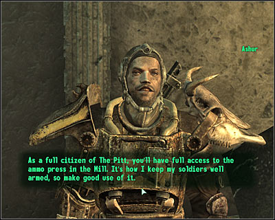 [#40] - Final decisions - Siding with Ashur - Final decisions - Fallout 3: The Pitt - Game Guide and Walkthrough