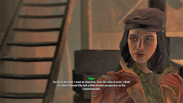 You can tell Piper your story - Fallout 4: Story of the Century - Piper - Minor quests for Institute faction - Fallout 4 Game Guide & Walkthrough
