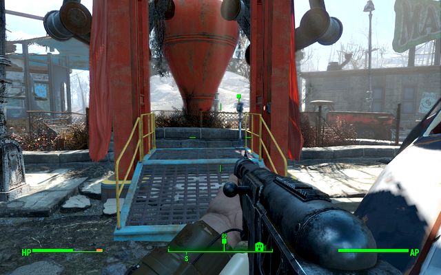 The elevator that leads to the tower where you will meet the Director - Fallout 4: Report to the Director of the General Atomics Galleria - Side quests in other locations - Fallout 4 Game Guide & Walkthrough