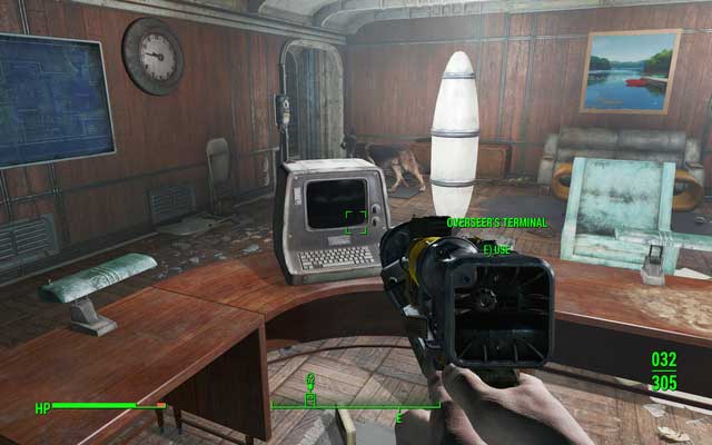 The overseers computer - the main objective of the quest. It will also open the door to the warehouse - Fallout 4: Vault 75 (Malden Middle School) - Side quests in other locations - Fallout 4 Game Guide & Walkthrough