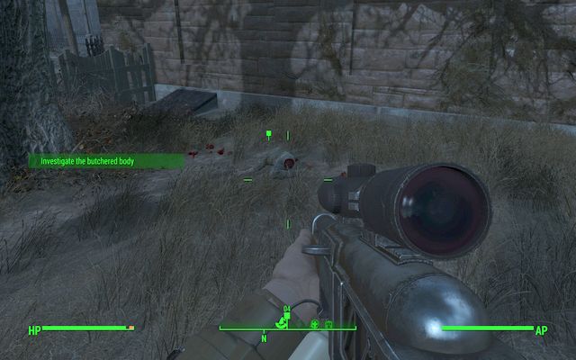 Find the body in the western side of the Museum of Witchcraft (outside the building) and listen to the holographic tape you will find near it - Fallout 4: The Devils Due (Museum of Witchcraft) - Side quests in other locations - Fallout 4 Game Guide & Walkthrough