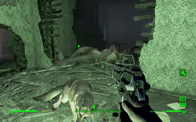 Many holes in the wall will allow you to perform large number of dodges - Fallout 4: The Devils Due (Museum of Witchcraft) - Side quests in other locations - Fallout 4 Game Guide & Walkthrough