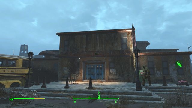 This location has been infested with ghouls and it is a big schoolhouse - Fallout 4: Suffolk County Charter School - Southern Boston - Sector 9 - Fallout 4 Game Guide & Walkthrough