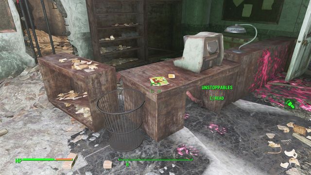 At the first floor (you can take the elevator to get there), in the largest room, on the desk, there is an issue of Unstoppables - Fallout 4: Suffolk County Charter School - Southern Boston - Sector 9 - Fallout 4 Game Guide & Walkthrough