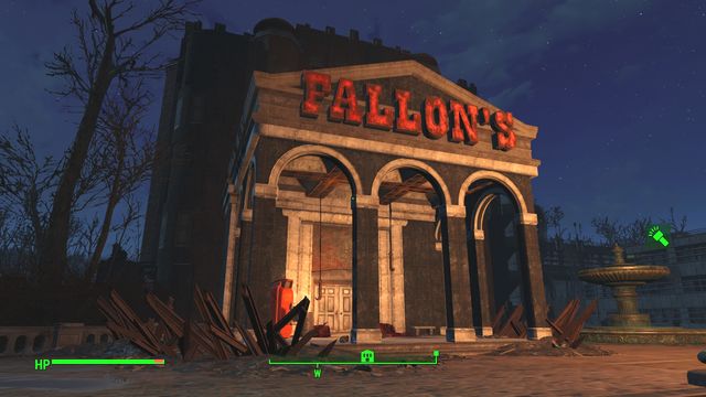 The building is a three-story department store that is being occupied by super mutants - Fallout 4: Fallons Department Store - Southern Boston - Sector 9 - Fallout 4 Game Guide & Walkthrough