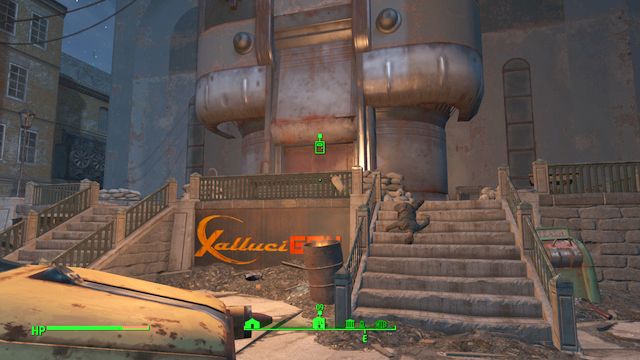Entrance to HalluciGen, Inc. - Fallout 4: Bring HalluciGen canister to Fred - Side quests in Goodneighbor - Fallout 4 Game Guide & Walkthrough