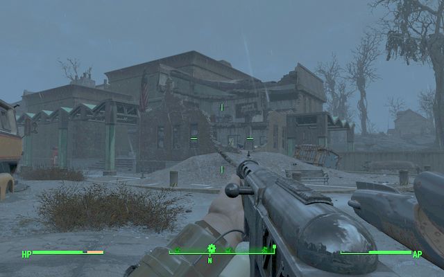 Entrance to the school - vault 75 - Fallout 4: Malden Middle School - Malden - Sector 2 - Fallout 4 Game Guide & Walkthrough