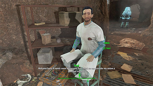 The cured Virgil - Fallout 4: Cure for Virgil (Rocky Cave) - Side quests in other locations - Fallout 4 Game Guide & Walkthrough