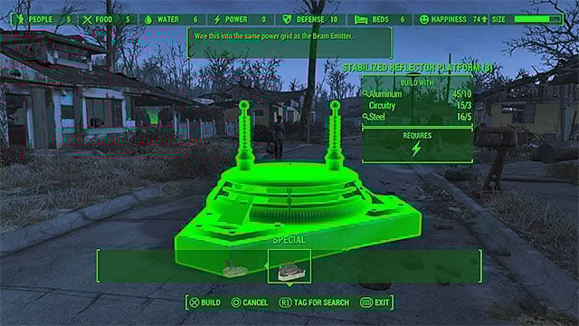 An example place where you can construct the reflector platform - Fallout 4: The Molecular Level - constructing the signal interceptor (teleporter) - Main story - Fallout 4 Game Guide & Walkthrough