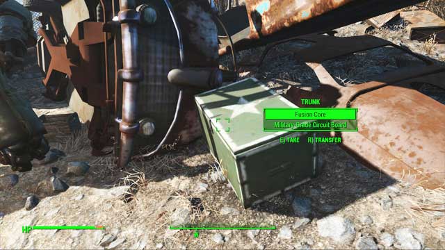 Go towards the inactive sentry robot - Fallout 4: Where to find core fusions at the beginning of the game? - Power Armor - Fallout 4 Game Guide & Walkthrough