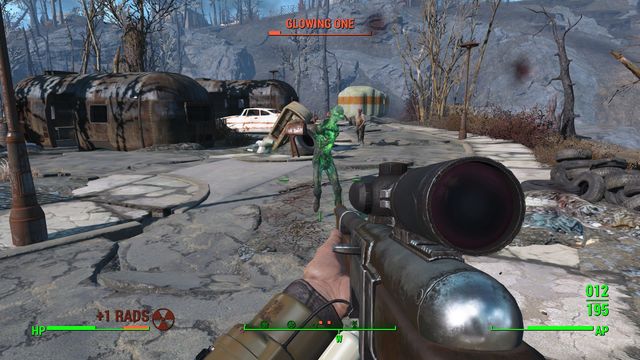 A V.A.T.S. system comes in handy while fighting enemies this strong, especially when theyre close to you. - Fallout 4: Fiddlers Green Trailer Estate - Fort Hagen - Sector 4 - Fallout 4 Game Guide & Walkthrough