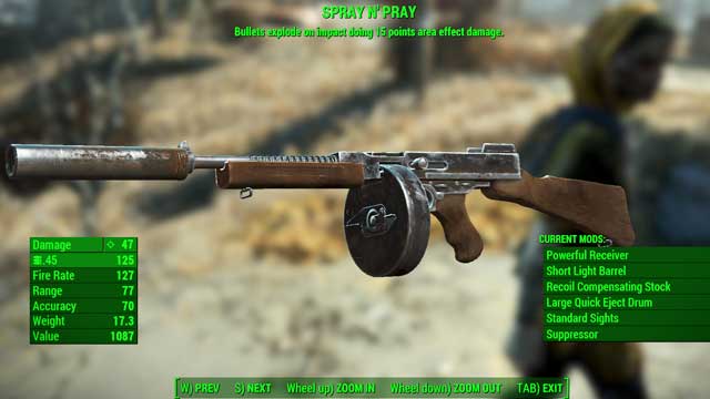 Type: Submachine gun - Fallout 4: Guns - light - Unique weapons - Fallout 4 Game Guide & Walkthrough