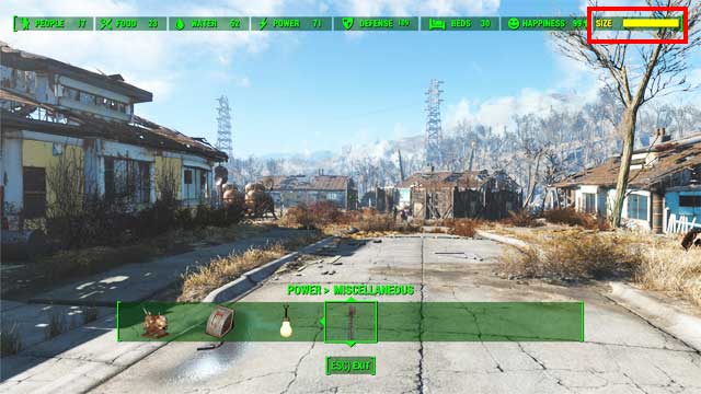 The easiest way to do it is by placing many gates that can be found in the Structures-Fences-Junk fence section (only steel and wood is required for building them) - Fallout 4: How to get the Benevolent Leader achievement? - Appendix - Fallout 4 Game Guide & Walkthrough