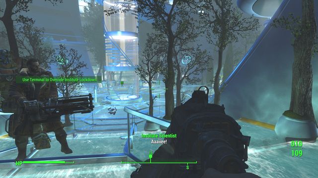 Use the elevator after defeating all enemies on the main square of the Institute. - Fallout 4: The Nuclear Option (the Brotherhood of Steel ending) - Major Quests for Brotherhood of Steel faction - Fallout 4 Game Guide & Walkthrough