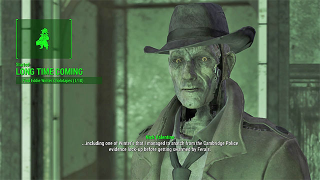 Agree on helping Nick in finding the holotapes - Fallout 4: Long Time Coming - Nick Valentine - Minor quests for Institute faction - Fallout 4 Game Guide & Walkthrough