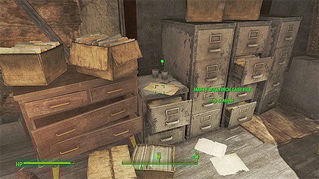 The place where you find the investigation files - Fallout 4: The Gilded Grasshopper - Nick Valentine - Minor quests for Institute faction - Fallout 4 Game Guide & Walkthrough
