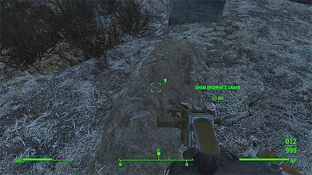 The grave of Shem Drowne - Fallout 4: The Gilded Grasshopper - Nick Valentine - Minor quests for Institute faction - Fallout 4 Game Guide & Walkthrough