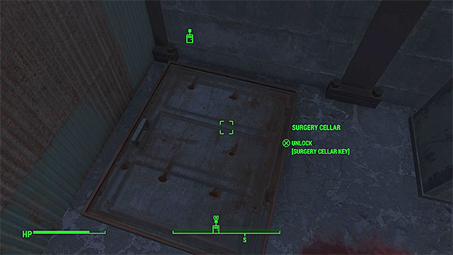The hatch that leads to the basement - Fallout 4: The Disappearing Act - Nick Valentine - Minor quests for Institute faction - Fallout 4 Game Guide & Walkthrough