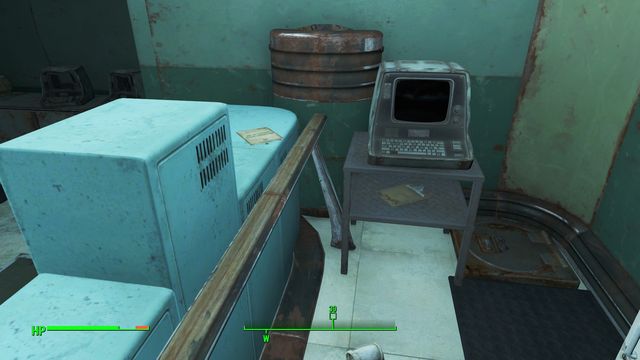 Also at the bottom, but this time in one of the corners of the room, you will find an advanced safe - Fallout 4: Federal Surveillance Center K-21B - The Glowing Sea - Sector 8 - Fallout 4 Game Guide & Walkthrough