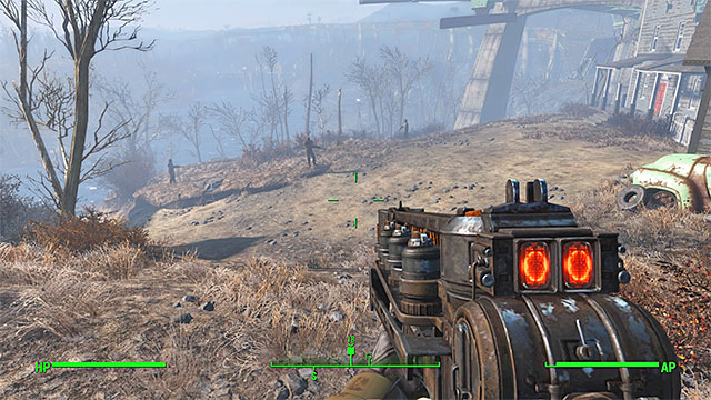 By the tenement, you encounter Minutemen or regular gunners - Fallout 4: Pinned - Major quests for Institute faction - Fallout 4 Game Guide & Walkthrough
