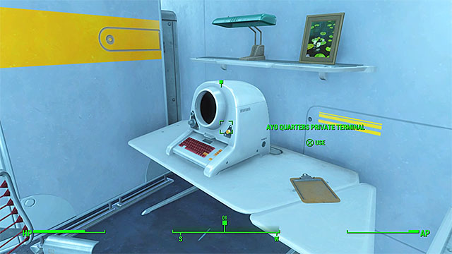 Terminal in Justin Ayos quarter - Fallout 4: Plugging a Leak - Minor quests for Institute faction - Fallout 4 Game Guide & Walkthrough