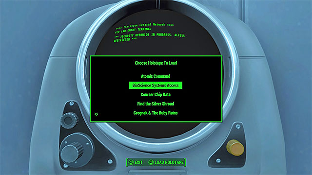No matter whether you decided to go through the FEV lab or the bioscience section room, you will reach one of the computer terminals - Fallout 4: A House Divided - Minor quests for Institute faction - Fallout 4 Game Guide & Walkthrough