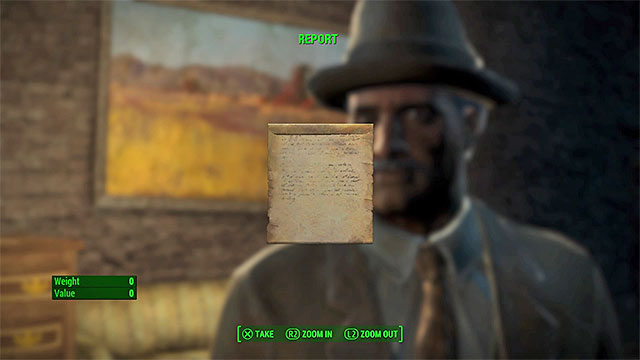 You receive the report from the mayor - Fallout 4: Political Leanings - Minor quests for Institute faction - Fallout 4 Game Guide & Walkthrough