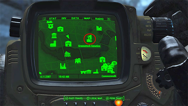 Notice that from now you will regularly see information about the strength of the radio signal appearing in the upper left corner of the screen - Fallout 4: Hunter Hunted - Main story - Fallout 4 Game Guide & Walkthrough