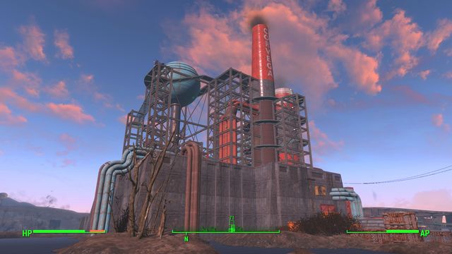 The building is a huge car factory that has been occupied by a group of several tens of bandits - Fallout 4: Corvega Assembly Plant - Cambridge - Sector 5 - Fallout 4 Game Guide & Walkthrough