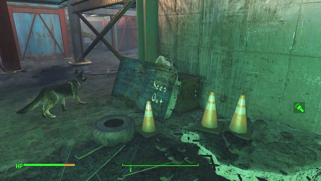 The safe has been well-hidden under a wooden plate - Fallout 4: Corvega Assembly Plant - Cambridge - Sector 5 - Fallout 4 Game Guide & Walkthrough