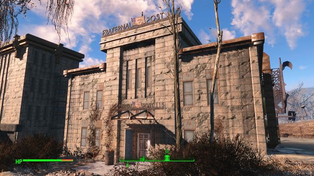 A quite big building close to the police precinct - Fallout 4: Brotherhood Outpost 115 - Cambridge - Sector 5 - Fallout 4 Game Guide & Walkthrough