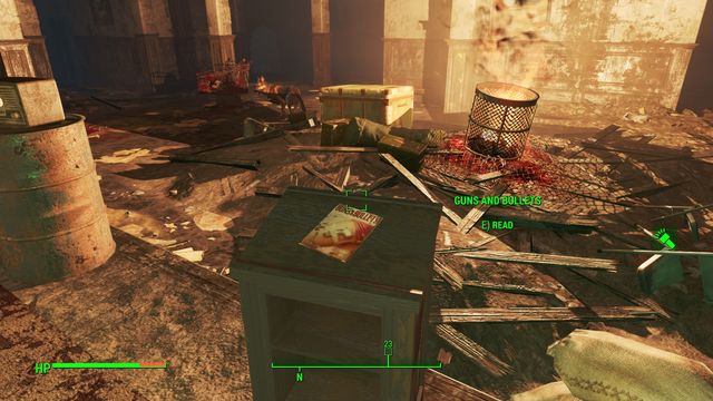 In the room, where there are enemies, there is a fire - Fallout 4: Brotherhood Outpost 115 - Cambridge - Sector 5 - Fallout 4 Game Guide & Walkthrough