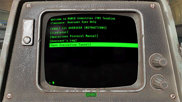Open the door using the computer terminal - Fallout 4: Out of Time - Main story - Fallout 4 Game Guide & Walkthrough